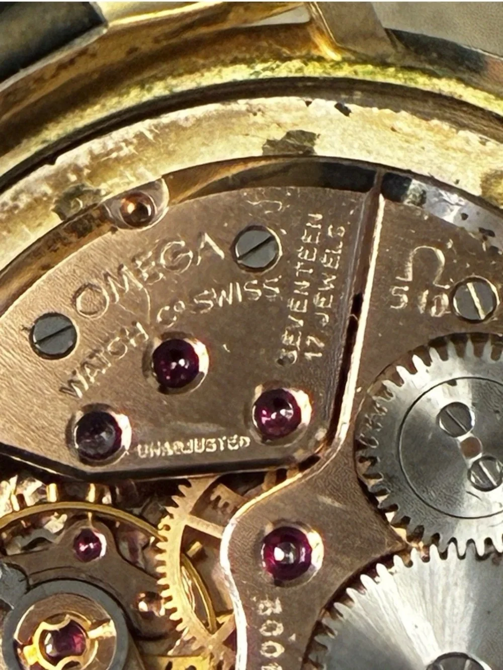 1962 14K Gold Filled Omega Windup 34mm Watch 17 Jewels 19844002 RUNNING 510 Cal